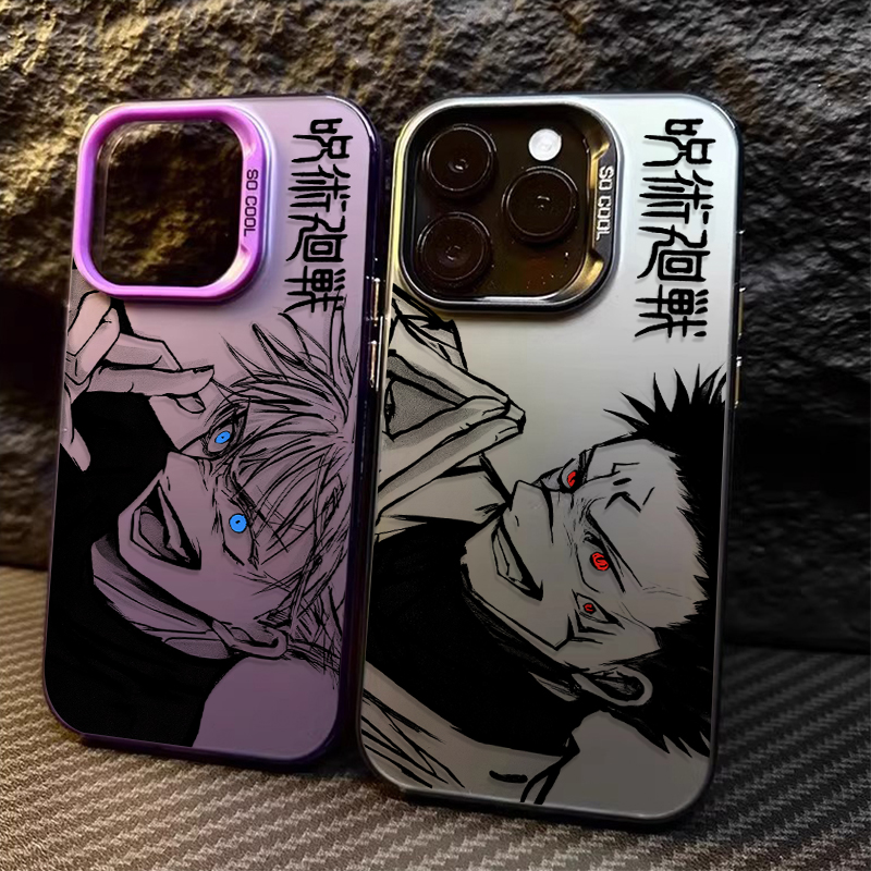 Phone Cases Jujutsu Kaisen - 呪術廻戦 ホット ゴジョ・サトル ライン柄 スマホケース Xiaomi