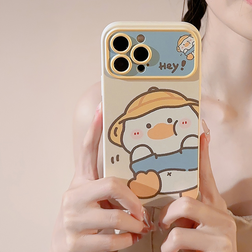 Phone Cases Xr Iphone - 韓国漫画の黄色いアヒル柄iPhoneケース iPhone 17 Air 16e 15