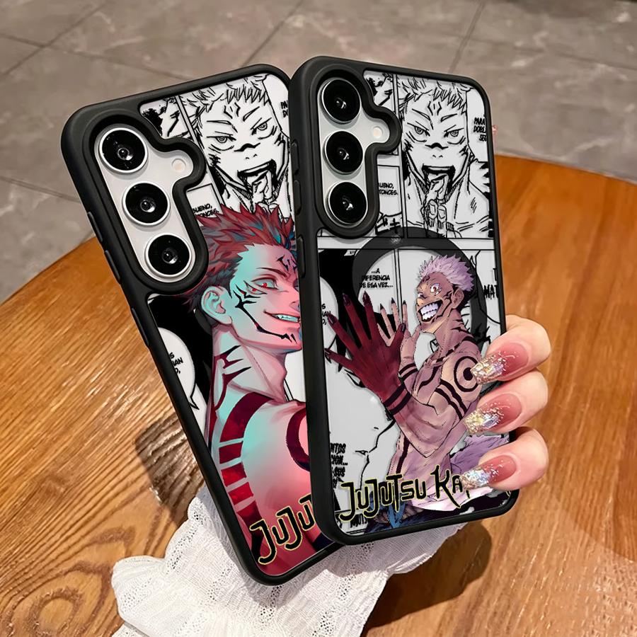 Phone Cases Jujutsu Kaisen - Samsung Galaxy S26、S24 FE、S25、S22、S26+ Plus、S23+ Ultra、S24+、S23、S25対応、磁石付きスマホケース、人気商品「呪術廻戦」