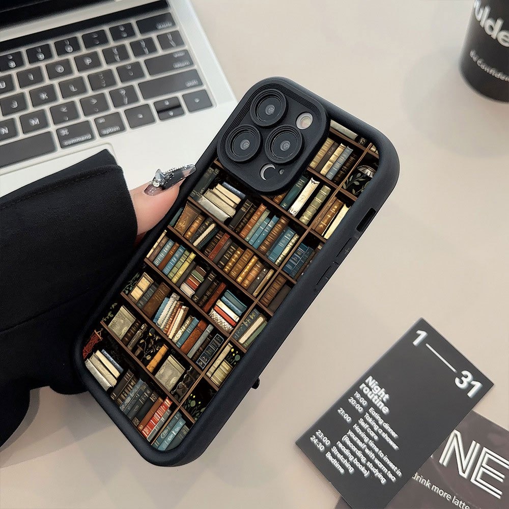 Phone Cases Xr Iphone - 本棚風クリエイティブパターンのiPhoneケース iPhone 17 11 12 13