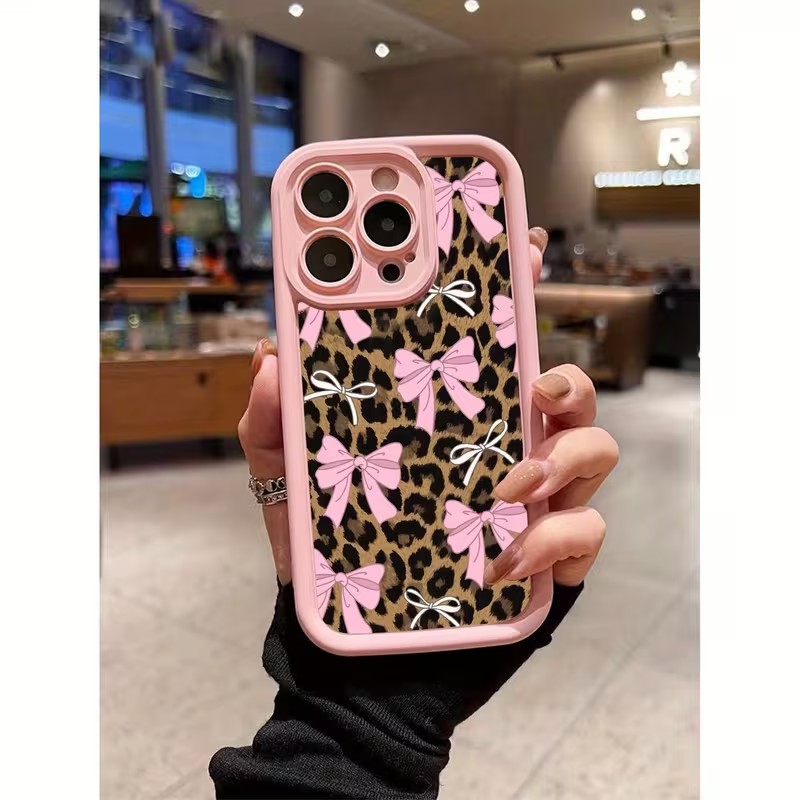 Phone Cases Xr Iphone - レオパード柄リボン付きスマホケース iPhone 18 17 16 15
