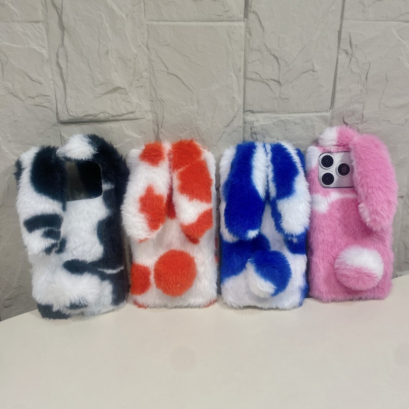 Phone Cases For Iphone 16 - 可愛いウサギデザインのふわふわスマホケース iPhone 17 16 15 14