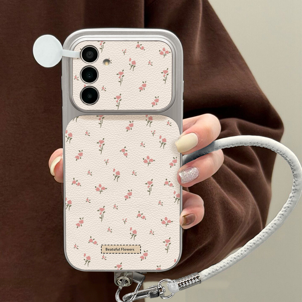 可愛いピンクの花柄スマホケース Samsung S26 S2 - Phone Cases Galaxy A16 5G のレビューと価格