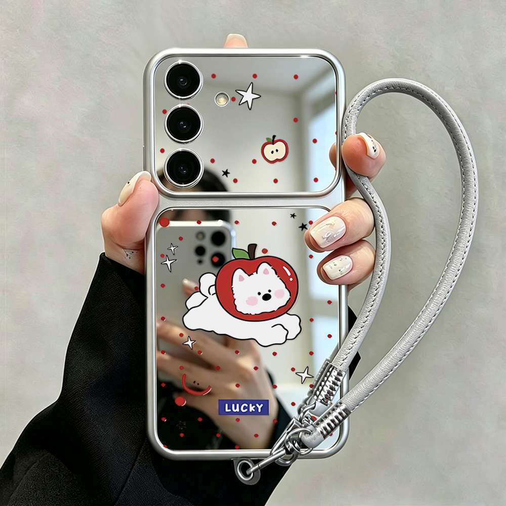 メイクアップミラー付きキュートな犬のスマホケース、Samsu - Phone Cases Galaxy A16 5G のレビューと価格