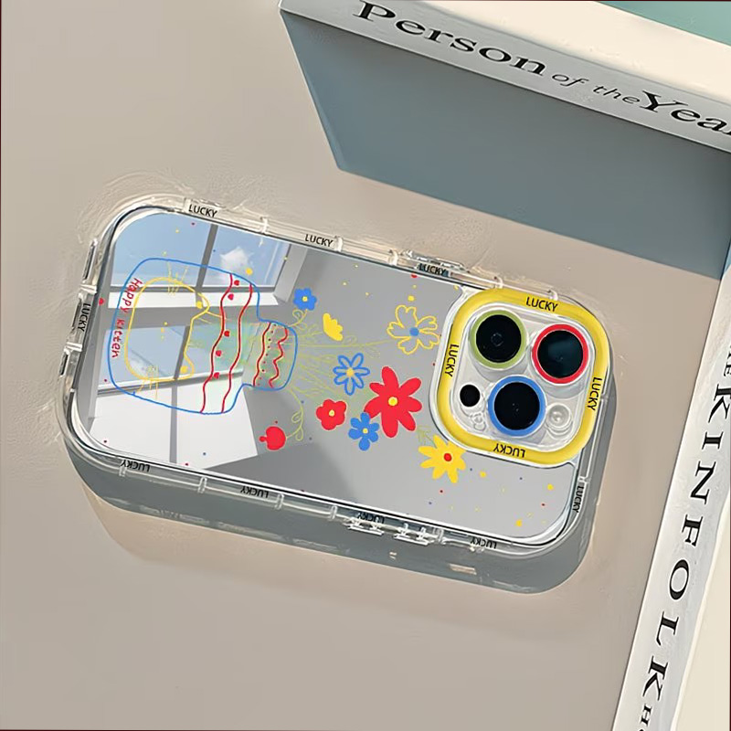夏のデイジー柄、猫の絵が描かれた花瓶デザインのスマートフォン - Phone Cases Xr Iphone のレビューと価格