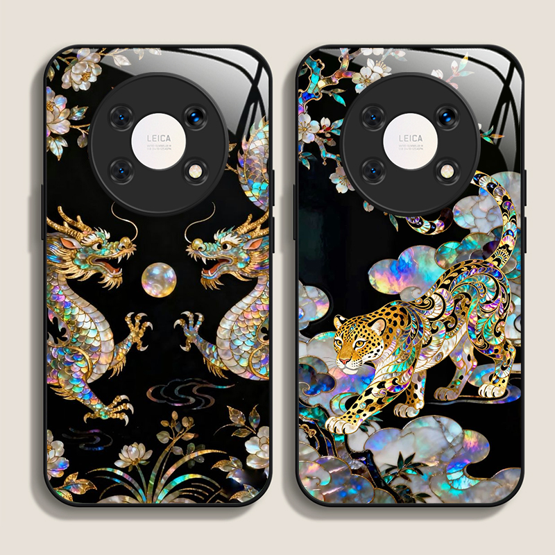 スタイリッシュなドラゴンレオパード大理石テクスチャ強化ガラス - Phone Cases Xiaomi 15 のレビューと価格