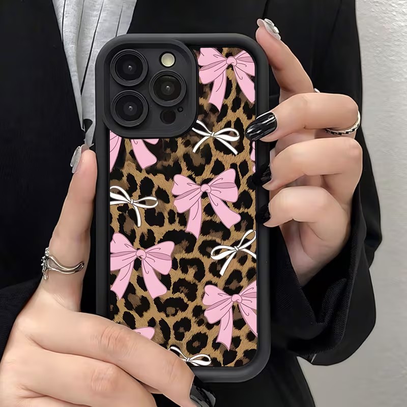 レオパード柄リボン付きスマホケース iPhone 18 17 - Phone Cases Xr Iphone のレビューと価格