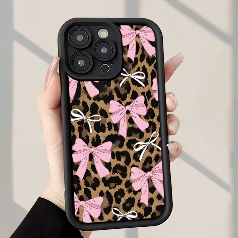 レオパード柄リボン付きスマホケース iPhone 18 17 - Phone Cases Xr Iphone のレビューと価格