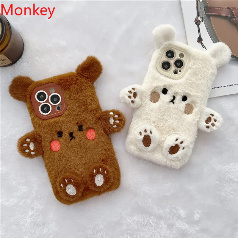 かわいいクマのぬいぐるみ風、ふわふわのiPhone用ケース。 - Phone Cases Xr Iphone のレビューと価格